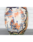 Chinese Arita Style Orange, Blue and Green Vase with Ladies in Landscapes-10. Asian & Chinese Furniture, Art, Antiques, Vintage Home Décor for sale at FEA Home