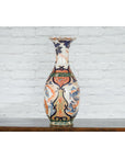 Chinese Arita Style Orange, Blue and Green Vase with Ladies in Landscapes-11. Asian & Chinese Furniture, Art, Antiques, Vintage Home Décor for sale at FEA Home