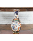 Chinese Arita Style Orange, Blue and Green Vase with Ladies in Landscapes-4. Asian & Chinese Furniture, Art, Antiques, Vintage Home Décor for sale at FEA Home
