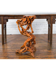Chinese Vintage Pedestal Made from a Tree Root with Natural Lacquer Finish-12. Asian & Chinese Furniture, Art, Antiques, Vintage Home Décor for sale at FEA Home