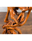Chinese Vintage Pedestal Made from a Tree Root with Natural Lacquer Finish-6. Asian & Chinese Furniture, Art, Antiques, Vintage Home Décor for sale at FEA Home