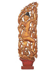 19th Century Burmese Carved Giltwood Fragment Depicting a Dancer with Foliage-1. Asian & Chinese Furniture, Art, Antiques, Vintage Home Décor for sale at FEA Home