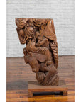 Pair of Chinese 19th Century Hand Carved Wooden Temple Corbels with Warriors-4. Asian & Chinese Furniture, Art, Antiques, Vintage Home Décor for sale at FEA Home