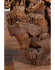 Pair of Chinese 19th Century Hand Carved Wooden Temple Corbels with Warriors-8. Asian & Chinese Furniture, Art, Antiques, Vintage Home Décor for sale at FEA Home