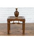 Chinese Qing Dynasty Early 20th Century Elmwood Side Table with Woven Rattan Top-2. Asian & Chinese Furniture, Art, Antiques, Vintage Home Décor for sale at FEA Home