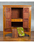 Large Chinese Qing Dynasty 19th Century Cabinet with Hand-Carved and Gilt Panels-5. Asian & Chinese Furniture, Art, Antiques, Vintage Home Décor for sale at FEA Home