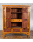 Large Chinese Qing Dynasty 19th Century Cabinet with Hand-Carved and Gilt Panels-9. Asian & Chinese Furniture, Art, Antiques, Vintage Home Décor for sale at FEA Home