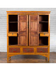 Large Chinese Qing Dynasty 19th Century Cabinet with Hand-Carved and Gilt Panels-4. Asian & Chinese Furniture, Art, Antiques, Vintage Home Décor for sale at FEA Home