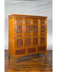 Large Chinese Qing Dynasty 19th Century Cabinet with Hand-Carved and Gilt Panels-3. Asian & Chinese Furniture, Art, Antiques, Vintage Home Décor for sale at FEA Home