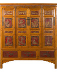 Large Chinese Qing Dynasty 19th Century Cabinet with Hand-Carved and Gilt Panels-1. Asian & Chinese Furniture, Art, Antiques, Vintage Home Décor for sale at FEA Home