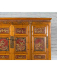 Large Chinese Qing Dynasty 19th Century Cabinet with Hand-Carved and Gilt Panels-11. Asian & Chinese Furniture, Art, Antiques, Vintage Home Décor for sale at FEA Home
