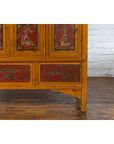 Large Chinese Qing Dynasty 19th Century Cabinet with Hand-Carved and Gilt Panels-12. Asian & Chinese Furniture, Art, Antiques, Vintage Home Décor for sale at FEA Home