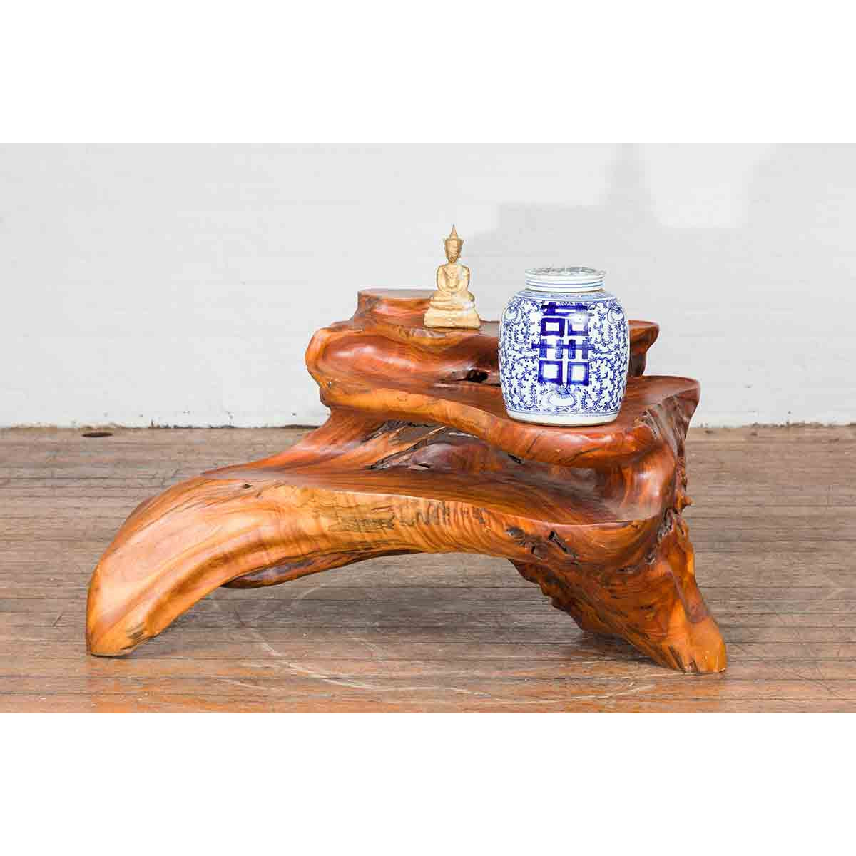 Vintage Indonesian Wooden Lacquered Table Stand-3. Asian & Chinese Furniture, Art, Antiques, Vintage Home Décor for sale at FEA Home