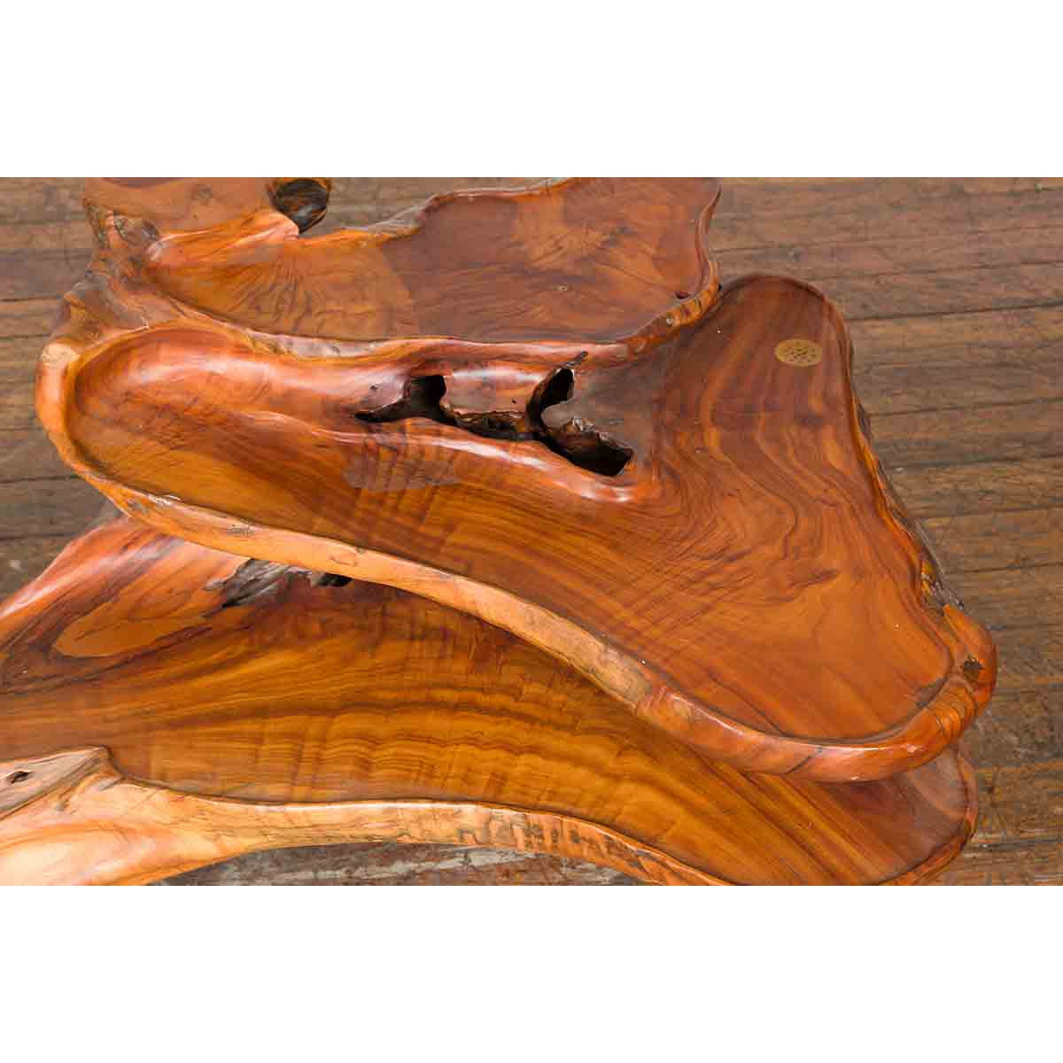 Vintage Indonesian Wooden Lacquered Table Stand-5. Asian & Chinese Furniture, Art, Antiques, Vintage Home Décor for sale at FEA Home