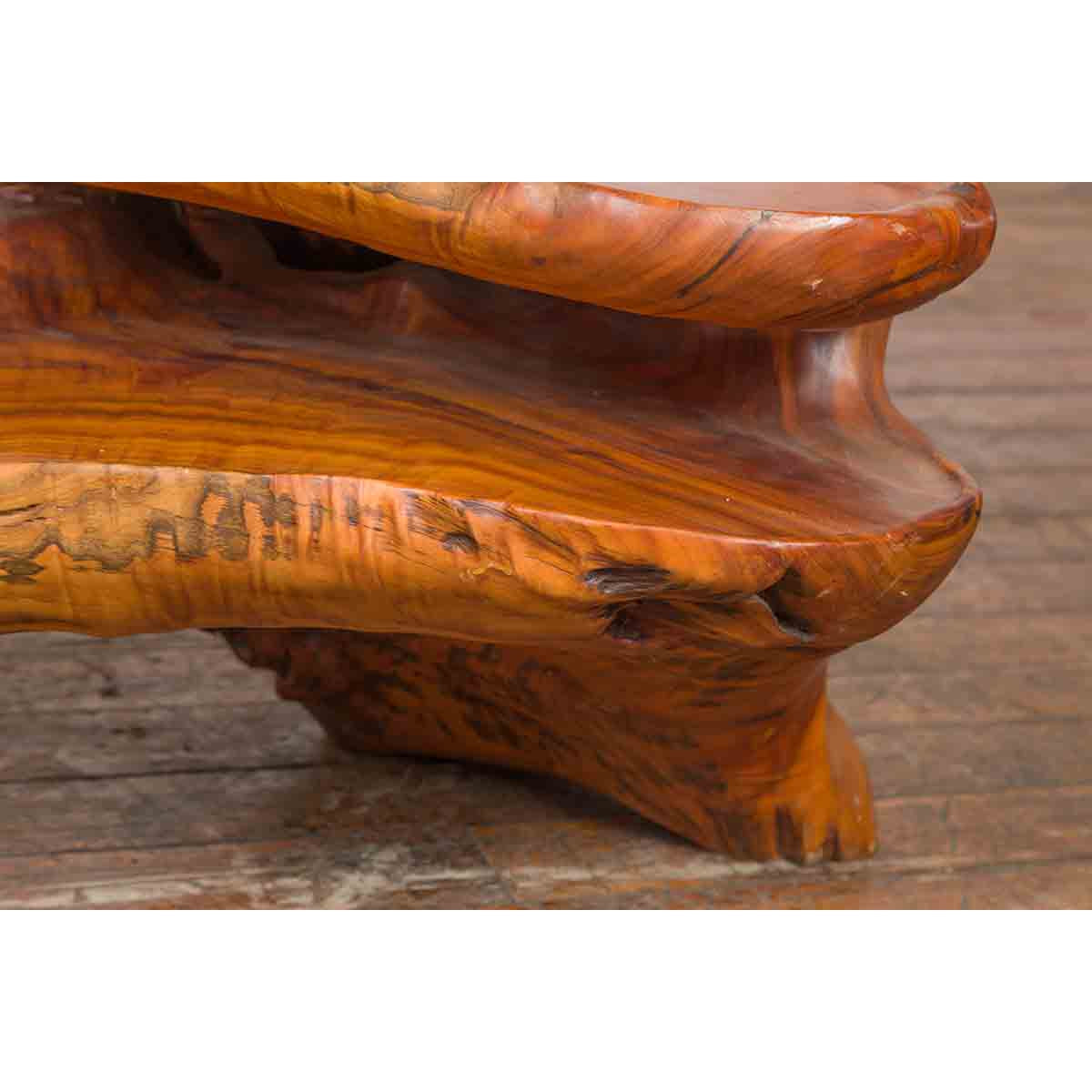 Vintage Indonesian Wooden Lacquered Table Stand-8. Asian & Chinese Furniture, Art, Antiques, Vintage Home Décor for sale at FEA Home