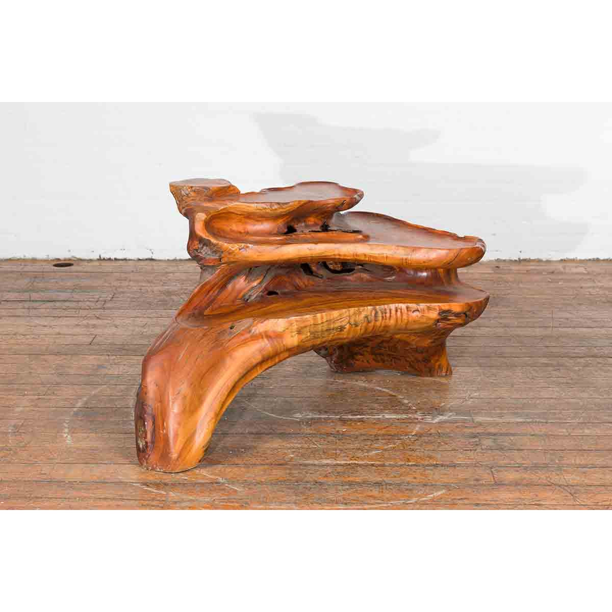 Vintage Indonesian Wooden Lacquered Table Stand-9. Asian & Chinese Furniture, Art, Antiques, Vintage Home Décor for sale at FEA Home