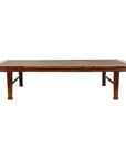 Chinese Qing Dynasty Elm Opium Bed Coffee Table with Rattan Top and Distressing-1. Asian & Chinese Furniture, Art, Antiques, Vintage Home Décor for sale at FEA Home