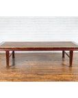 Chinese Qing Dynasty Elm Opium Bed Coffee Table with Rattan Top and Distressing-12. Asian & Chinese Furniture, Art, Antiques, Vintage Home Décor for sale at FEA Home