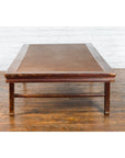 Chinese Qing Dynasty Elm Opium Bed Coffee Table with Rattan Top and Distressing-13. Asian & Chinese Furniture, Art, Antiques, Vintage Home Décor for sale at FEA Home