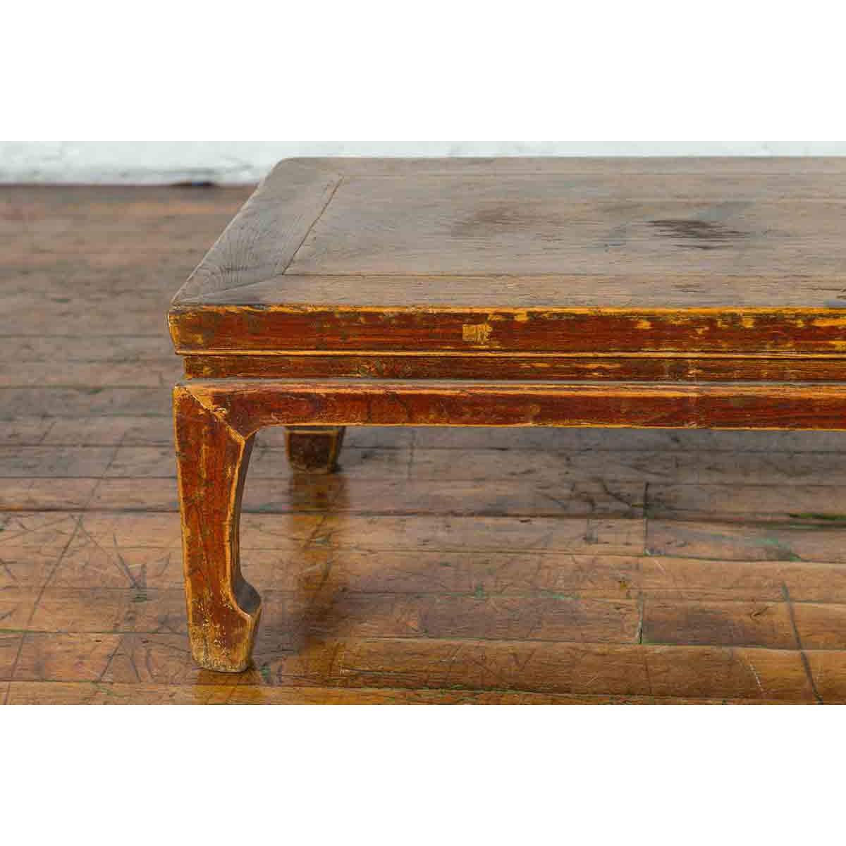 Chinese Qing Dynasty 19th Century Low Coffee Table with Distressed Patina-10. Asian & Chinese Furniture, Art, Antiques, Vintage Home Décor for sale at FEA Home