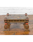 Indian Low Square Table with Colorful Hand-Painted Dancers & Musicians-13. Asian & Chinese Furniture, Art, Antiques, Vintage Home Décor for sale at FEA Home
