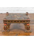 Indian Low Square Table with Colorful Hand-Painted Dancers & Musicians-15. Asian & Chinese Furniture, Art, Antiques, Vintage Home Décor for sale at FEA Home