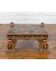 Indian Low Square Table with Colorful Hand-Painted Dancers & Musicians-6. Asian & Chinese Furniture, Art, Antiques, Vintage Home Décor for sale at FEA Home
