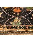 Indian Low Square Table with Colorful Hand-Painted Dancers & Musicians-9. Asian & Chinese Furniture, Art, Antiques, Vintage Home Décor for sale at FEA Home