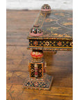 Indian Low Square Table with Colorful Hand-Painted Dancers & Musicians-10. Asian & Chinese Furniture, Art, Antiques, Vintage Home Décor for sale at FEA Home