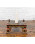 Indian Low Square Table with Colorful Hand-Painted Dancers & Musicians-5. Asian & Chinese Furniture, Art, Antiques, Vintage Home Décor for sale at FEA Home