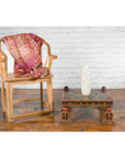 Indian Low Square Table with Colorful Hand-Painted Dancers & Musicians-4. Asian & Chinese Furniture, Art, Antiques, Vintage Home Décor for sale at FEA Home