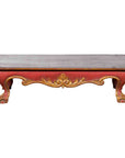 Indonesian Vintage Rococo Style Red and Gold Low Table with Ball-and-claw Feet-1. Asian & Chinese Furniture, Art, Antiques, Vintage Home Décor for sale at FEA Home