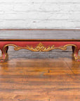 Indonesian Vintage Rococo Style Red and Gold Low Table with Ball-and-claw Feet-3. Asian & Chinese Furniture, Art, Antiques, Vintage Home Décor for sale at FEA Home