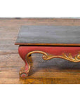 Indonesian Vintage Rococo Style Red and Gold Low Table with Ball-and-claw Feet-6. Asian & Chinese Furniture, Art, Antiques, Vintage Home Décor for sale at FEA Home