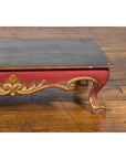 Indonesian Vintage Rococo Style Red and Gold Low Table with Ball-and-claw Feet-7. Asian & Chinese Furniture, Art, Antiques, Vintage Home Décor for sale at FEA Home