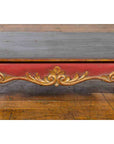 Indonesian Vintage Rococo Style Red and Gold Low Table with Ball-and-claw Feet-8. Asian & Chinese Furniture, Art, Antiques, Vintage Home Décor for sale at FEA Home