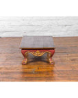 Indonesian Vintage Rococo Style Red and Gold Low Table with Ball-and-claw Feet-10. Asian & Chinese Furniture, Art, Antiques, Vintage Home Décor for sale at FEA Home