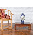Qing Dynasty 19th Century Low Distressed Side Table with Humpback Stretchers-2. Asian & Chinese Furniture, Art, Antiques, Vintage Home Décor for sale at FEA Home