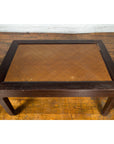 Chinese Early 20th Century Dark Brown Elm Coffee Table with Rattan Inset Top-6. Asian & Chinese Furniture, Art, Antiques, Vintage Home Décor for sale at FEA Home