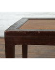 Chinese Early 20th Century Dark Brown Elm Coffee Table with Rattan Inset Top-8. Asian & Chinese Furniture, Art, Antiques, Vintage Home Décor for sale at FEA Home