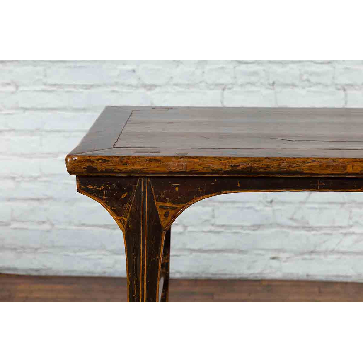Early 20th Century Chinese Hand-Carved Altar Table with Distressed Patina-8. Asian & Chinese Furniture, Art, Antiques, Vintage Home Décor for sale at FEA Home