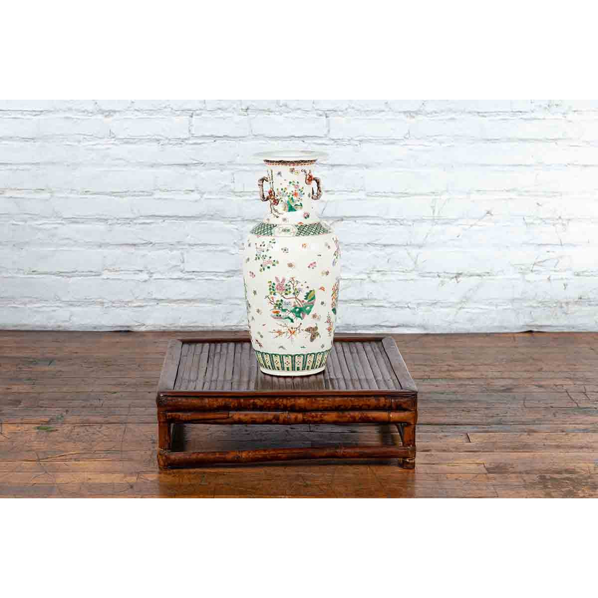 Chinese 19th Century Qing Dynasty Bamboo Low Coffee Table with Slatted Top-4. Asian & Chinese Furniture, Art, Antiques, Vintage Home Décor for sale at FEA Home