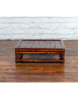 Chinese 19th Century Qing Dynasty Bamboo Low Coffee Table with Slatted Top-9. Asian & Chinese Furniture, Art, Antiques, Vintage Home Décor for sale at FEA Home