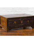 Chinese Qing Dynasty 19th Century Low Kang Dark Brown Lacquered Cabinet-5. Asian & Chinese Furniture, Art, Antiques, Vintage Home Décor for sale at FEA Home
