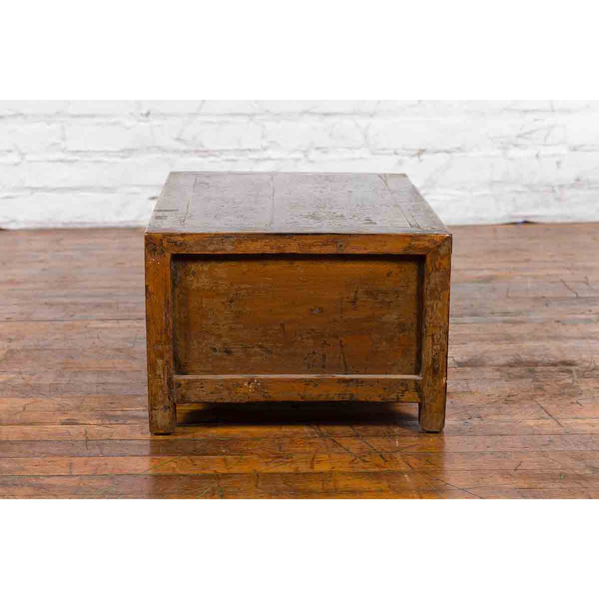 Chinese Qing Dynasty 19th Century Low Kang Dark Brown Lacquered Cabinet-16. Asian & Chinese Furniture, Art, Antiques, Vintage Home Décor for sale at FEA Home