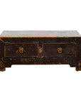 Chinese Qing Dynasty 19th Century Low Kang Dark Brown Lacquered Cabinet-1. Asian & Chinese Furniture, Art, Antiques, Vintage Home Décor for sale at FEA Home