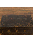 Chinese Qing Dynasty 19th Century Low Kang Dark Brown Lacquered Cabinet-13. Asian & Chinese Furniture, Art, Antiques, Vintage Home Décor for sale at FEA Home