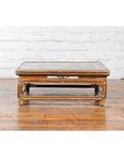Qing Dynasty 19th Century Chinese Low Kang Coffee Table with Painted Décor-7. Asian & Chinese Furniture, Art, Antiques, Vintage Home Décor for sale at FEA Home