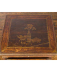 Qing Dynasty 19th Century Chinese Low Kang Coffee Table with Painted Décor-8. Asian & Chinese Furniture, Art, Antiques, Vintage Home Décor for sale at FEA Home
