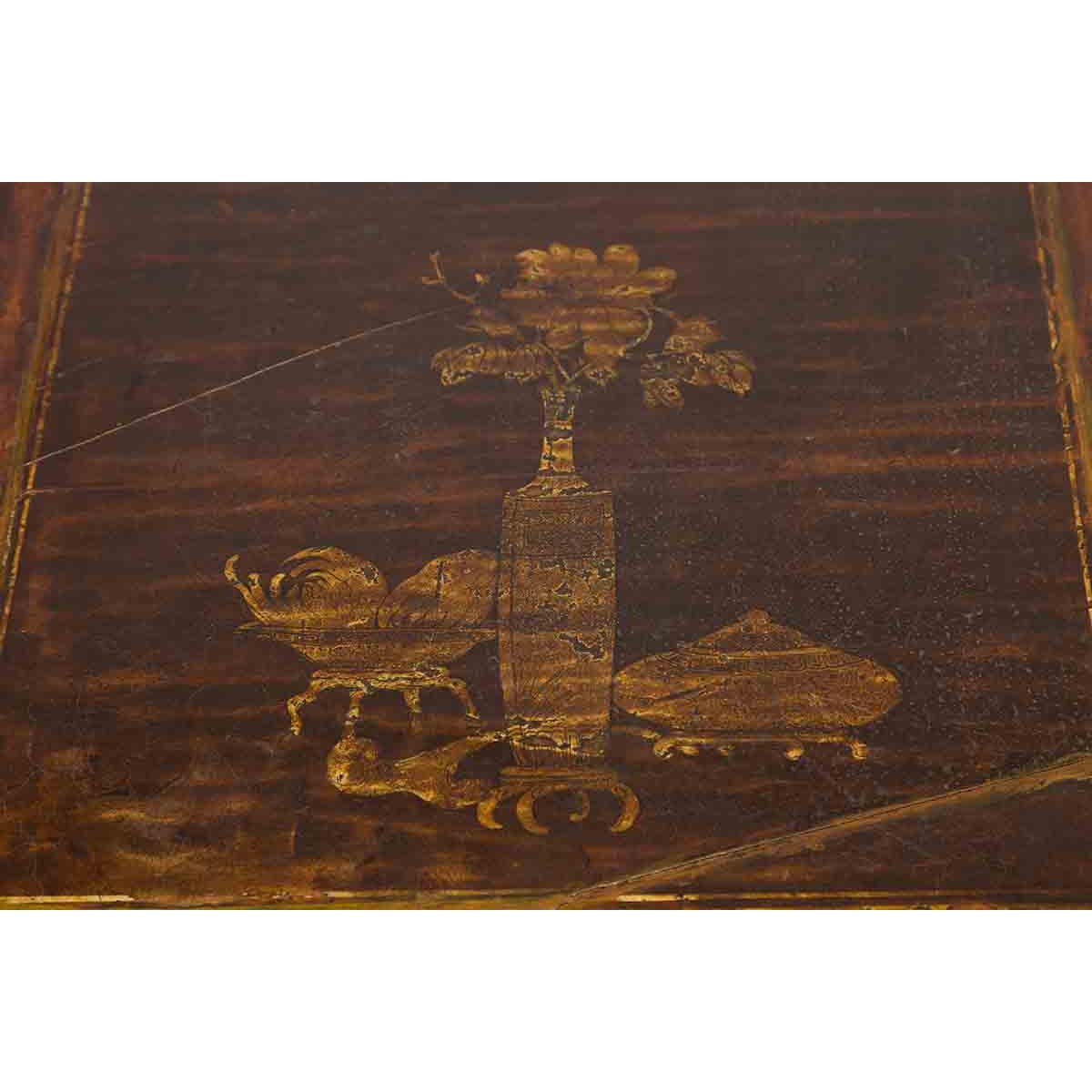 Qing Dynasty 19th Century Chinese Low Kang Coffee Table with Painted Décor-9. Asian & Chinese Furniture, Art, Antiques, Vintage Home Décor for sale at FEA Home